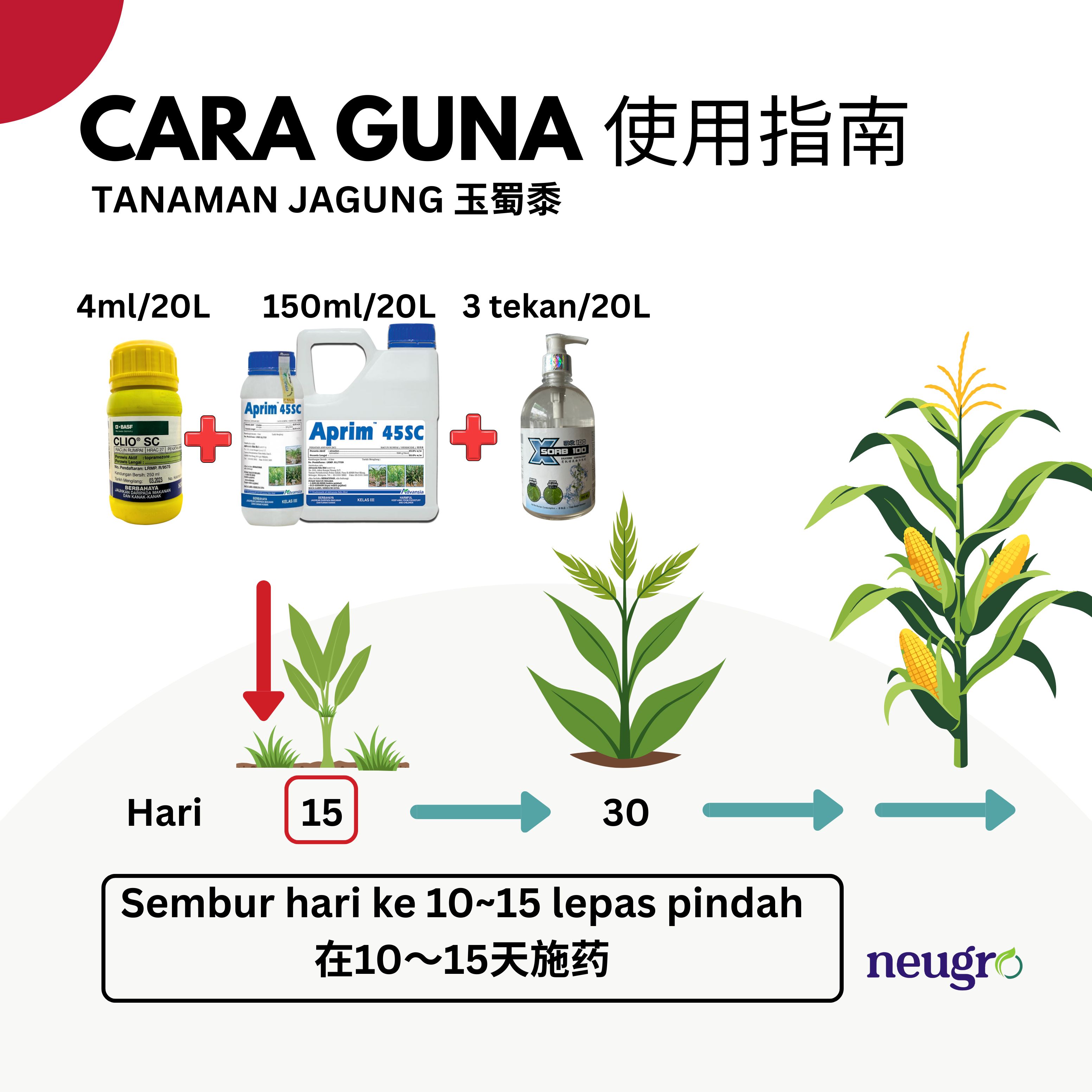 BASF CLIO SC 250ML Topramezone 29.7% Racun Rumpai Sambau Jagung Nanas ...