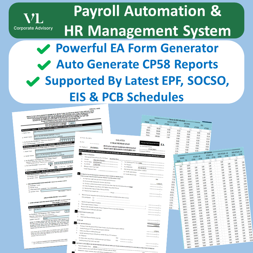 VL Payroll Automation & HR Management System Auto Payroll Excel ...