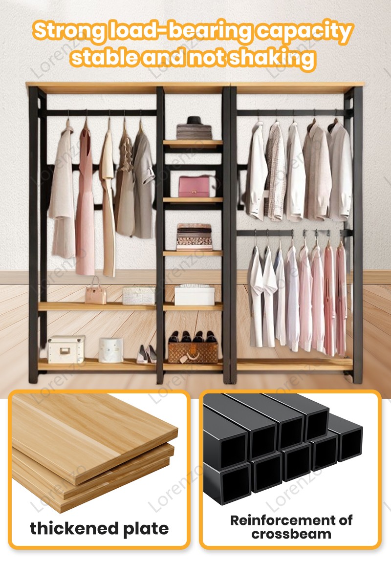 Clothes Rack Hanging Rak Baju Cloth Cabinet Wardrobe Coat Rack Bedroom ...