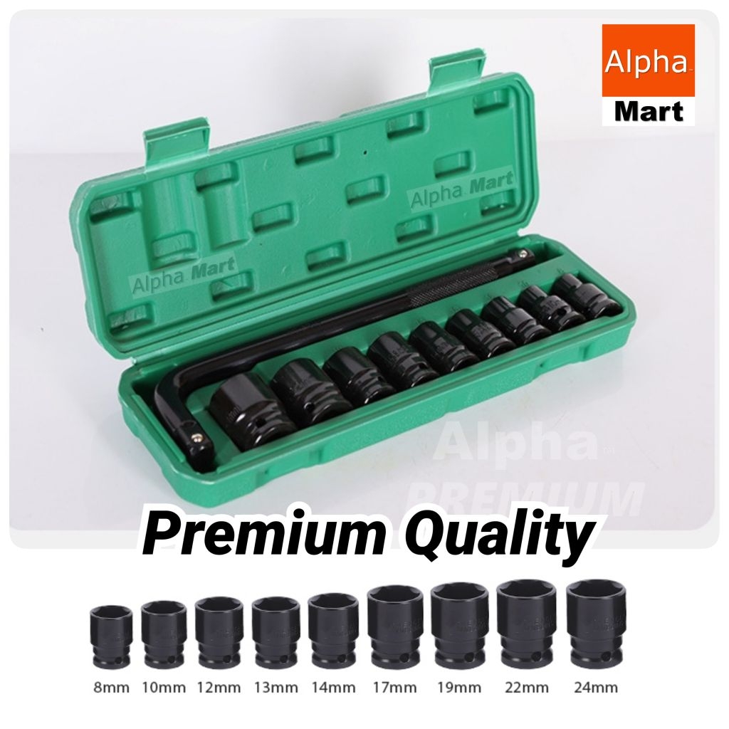 Premium Deep Impact Sockets 10pcs 1/2