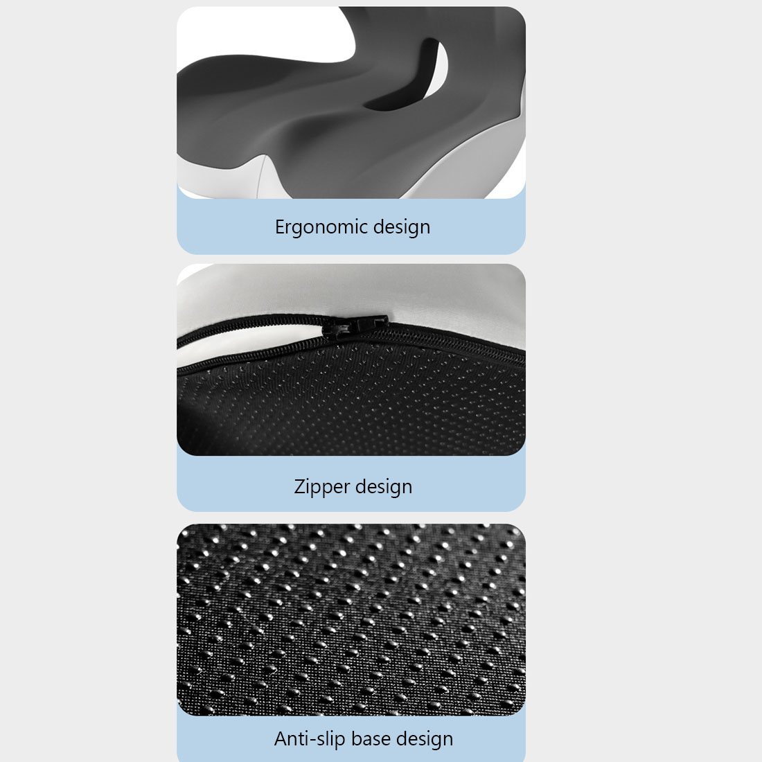 Memory Foam Office Chair Cushion, L-Shaped Integrated Seat Cushions ...