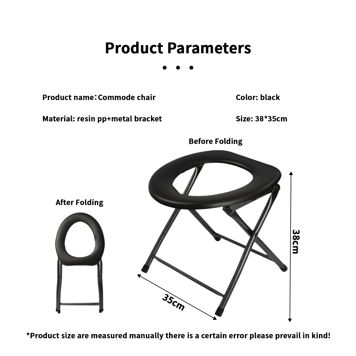 Elderly Pregnant Women Foldable Toilet Stool Chair Rugged And Durable ...