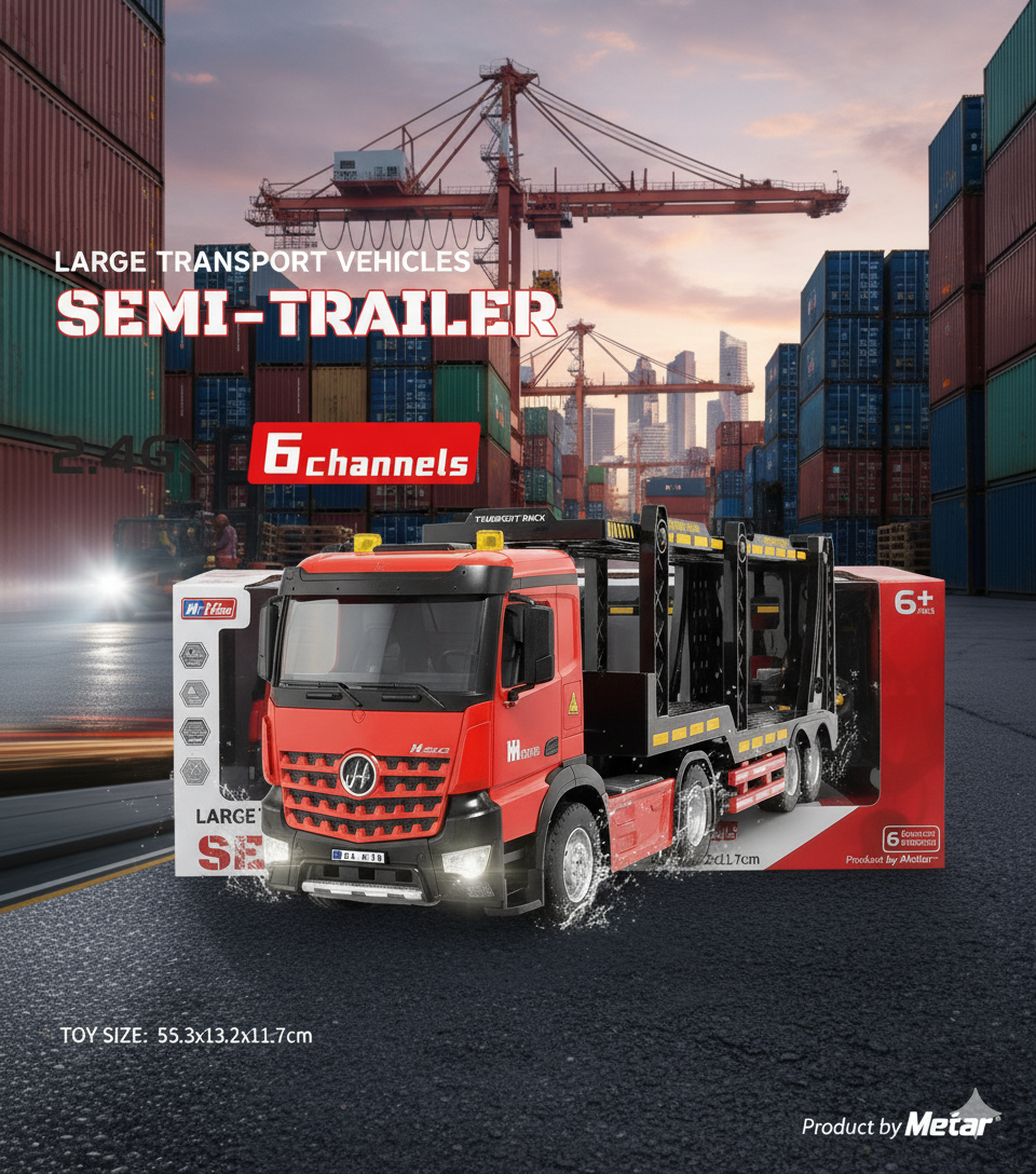 2.4ghz Rc Trailer and Container Trucks Toys Remote Control Car Toy ...
