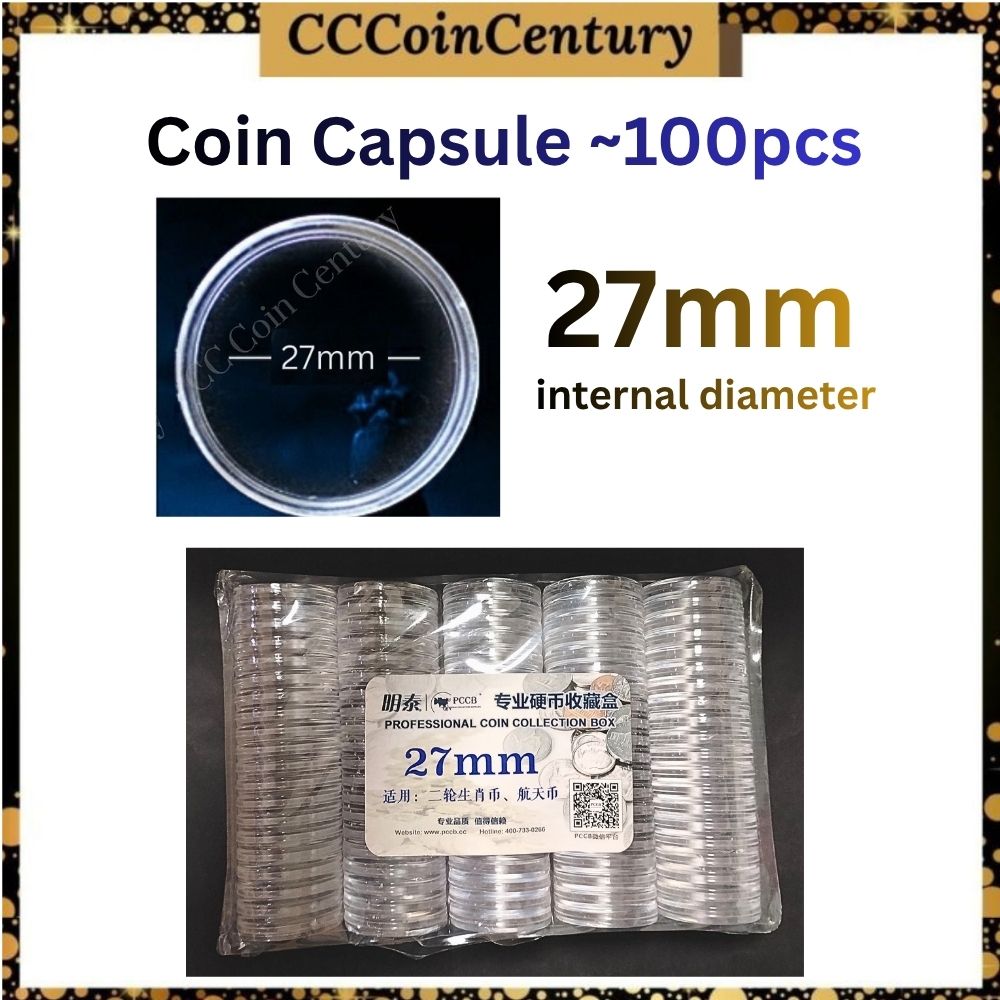 Coin Display Casing Round Clear Coins Collections Case Protective Coin ...