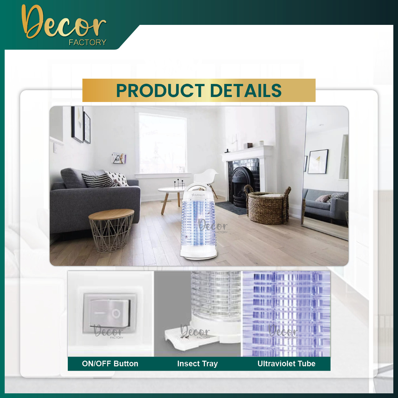 High Efficient 360 Degree Insect Killer Tower DURALUX MK033 / MD-909DE ...