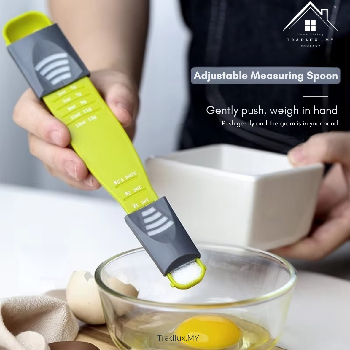 Tradlux Spoon Adjustable Measuring Spoons with Scale Eight Stalls ...