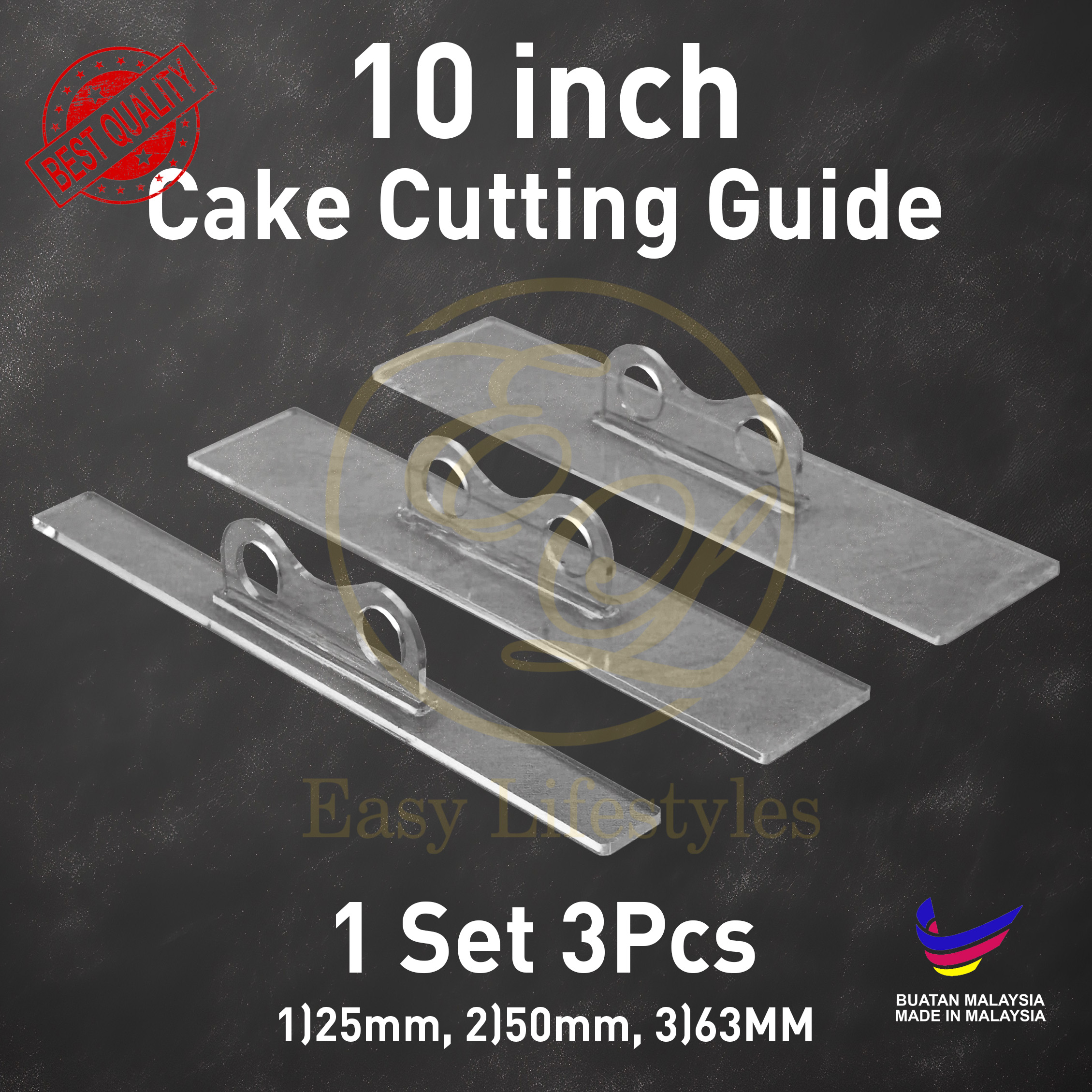 10 Inch Cake Cutting Guide | Pembaris Kuih | Pembaris Kek | Shopee Malaysia