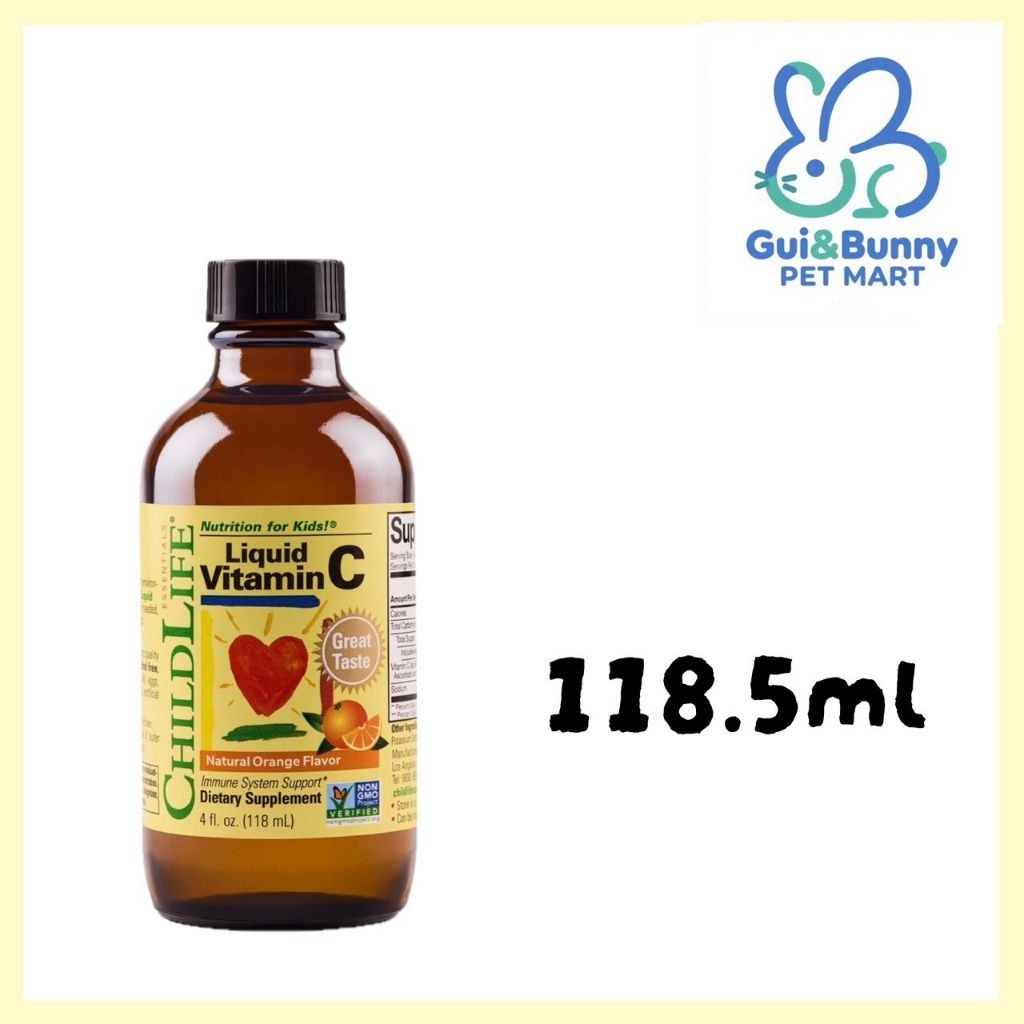 CHILDLIFE Essentials Vitamin C Liquid For Guinea Pig - 118.5ml | Shopee ...