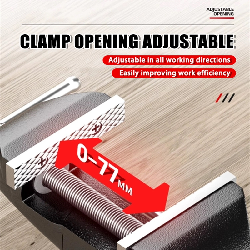 80mm 360° Rotating Base Workbench Vise For Fixing Process Workbenches ...