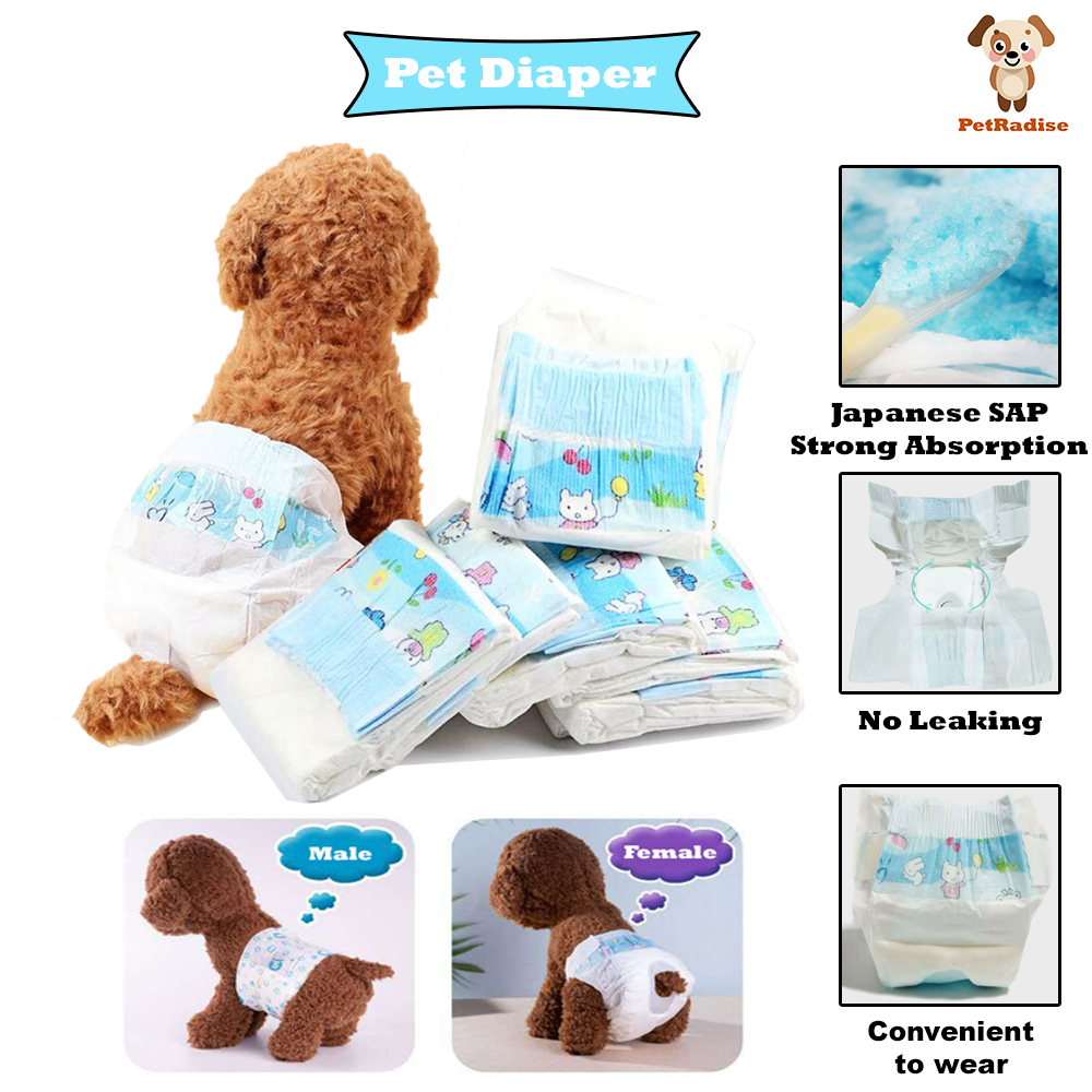 PETRADISE Pet Diaper Dog Pamper Dog Diaper Dog Diapers Cat Diaper Dog ...