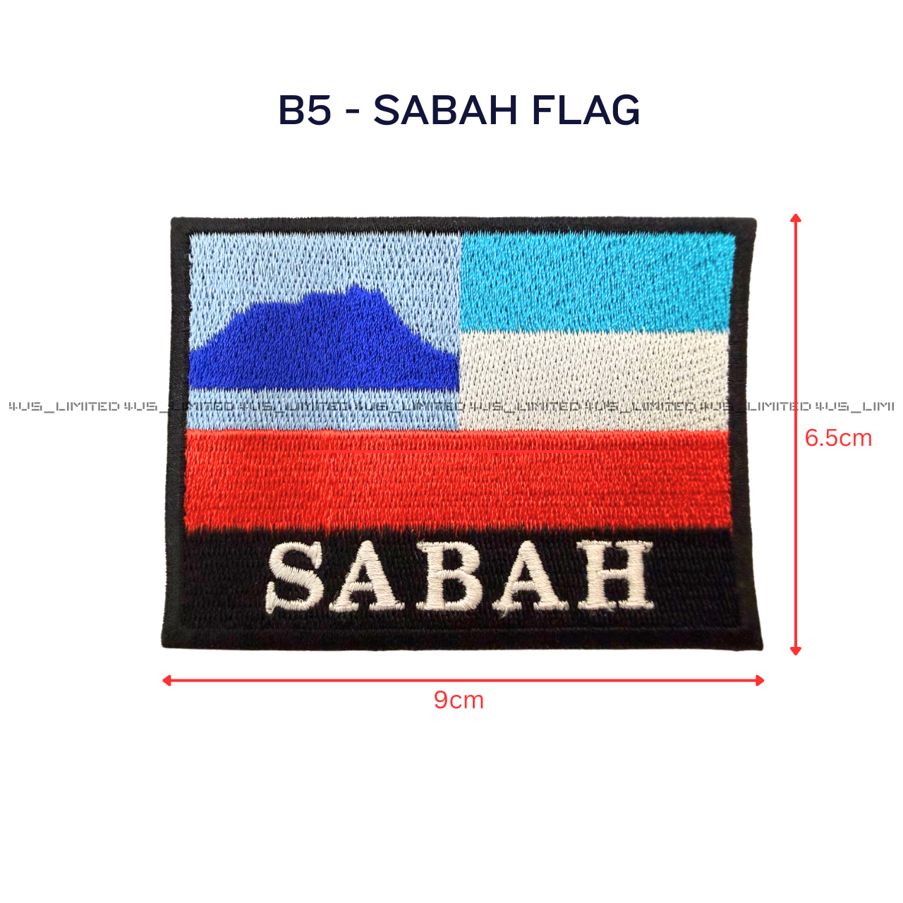EMBROIDERY LOGO BADGES INDONESIA FLAG | SABAH FLAG | SARAWAK FLAG ...