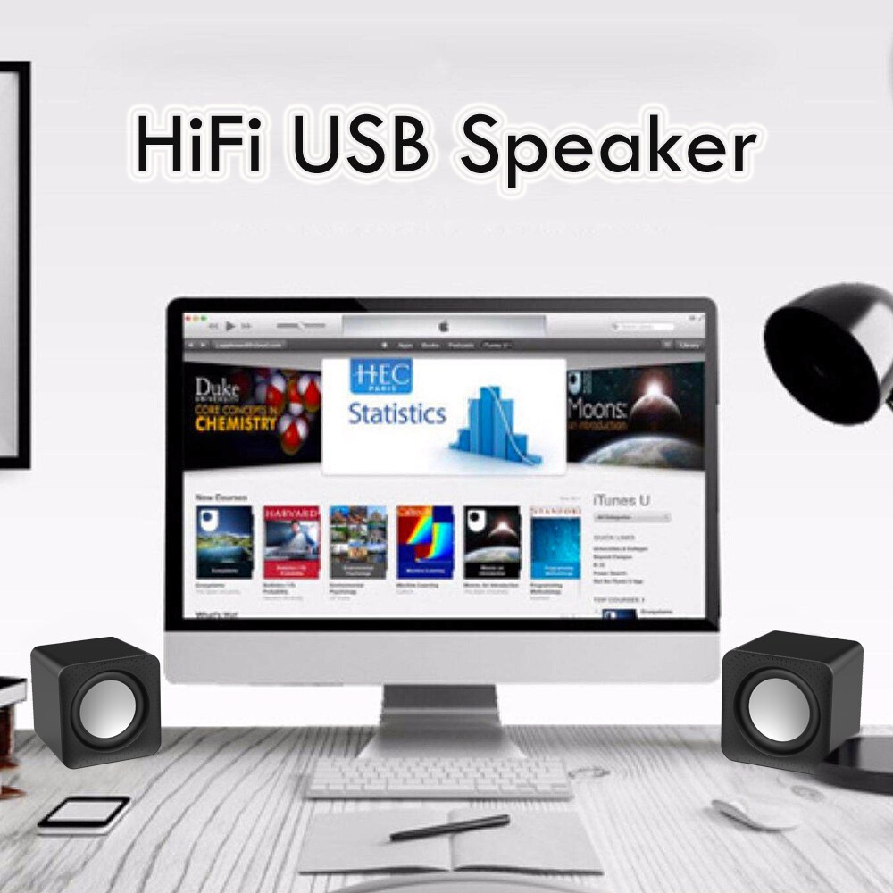 【BASS】Speaker Computer Speaker with Volume Control Wired USB Speaker 9D ...