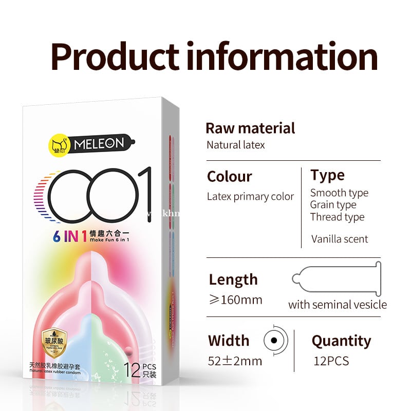 JM 6 Jenis Kondom / Dots Ribbed 6 in 1 Condom Anatomic Dotted Kondom ...