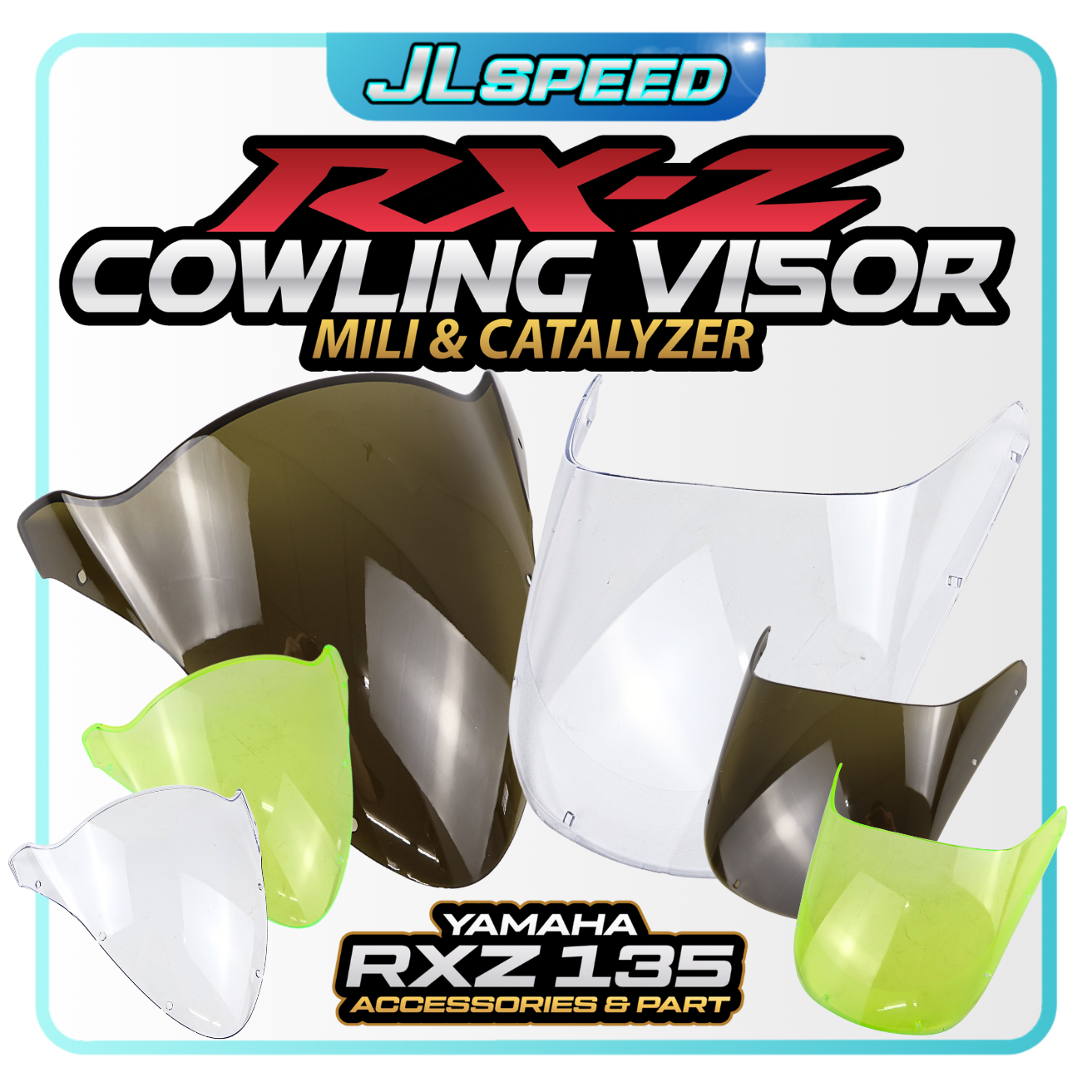 Yamaha RXZ Mili 3XL / Catalyzer 5PV Cowling Visor Fairing Windshield ...