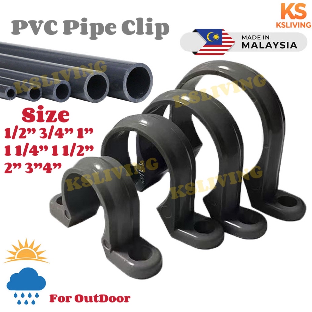 Kim.S PVC U Clips PVC Fitttings Hose Clips Clip Pipe Air Plumbing Pipe ...