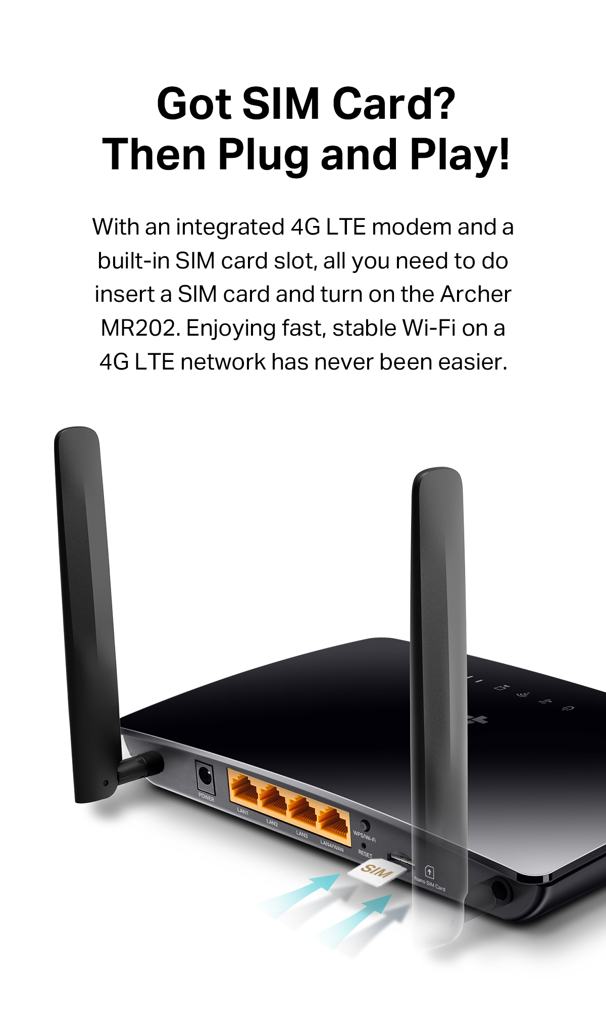 TP-Link Archer MR202 Dual Band AC750 / MR101 N300 4G LTE SIM Card WiFi ...