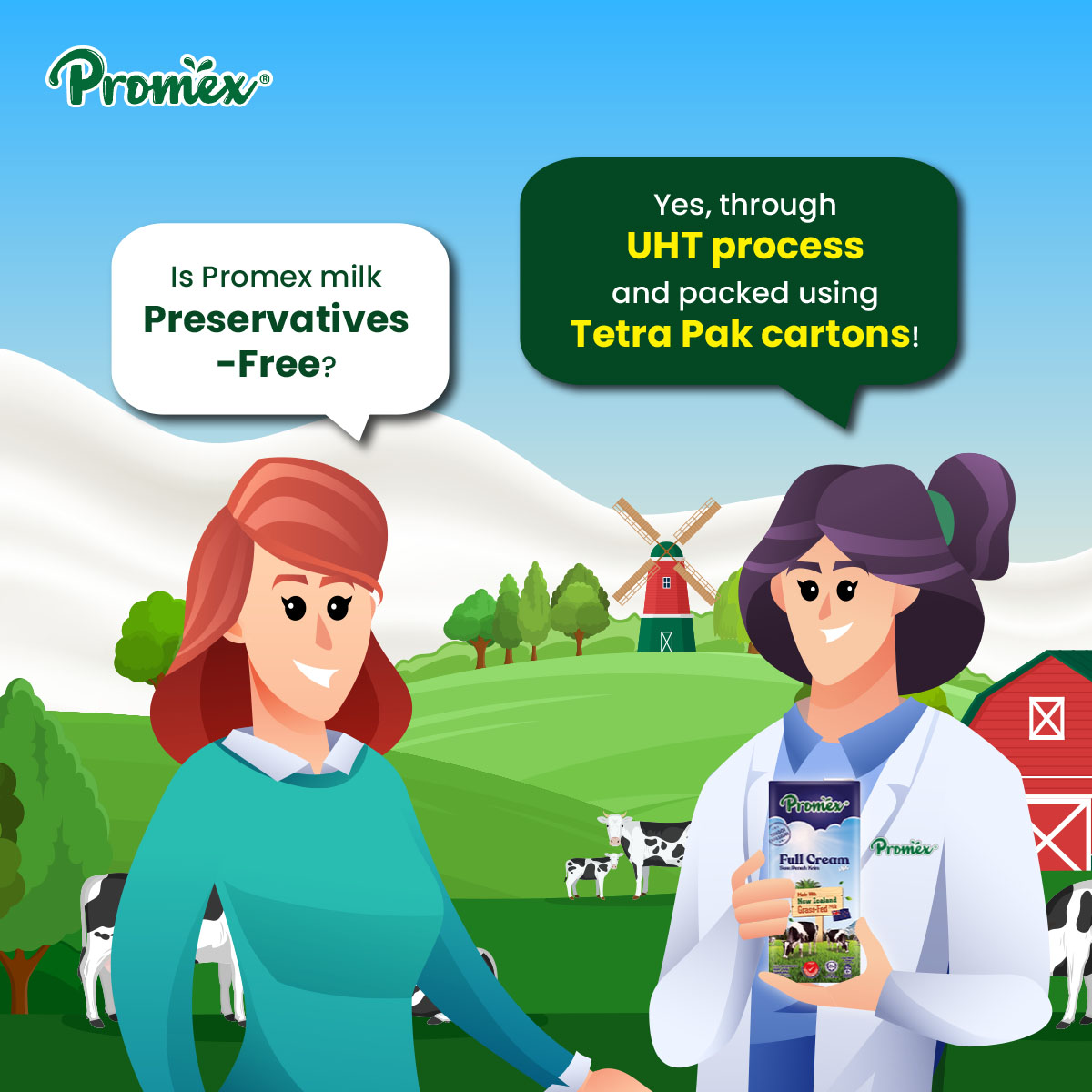 Promex Grass-fed UHT Full Cream Milk (1L x 4) | Shopee Malaysia