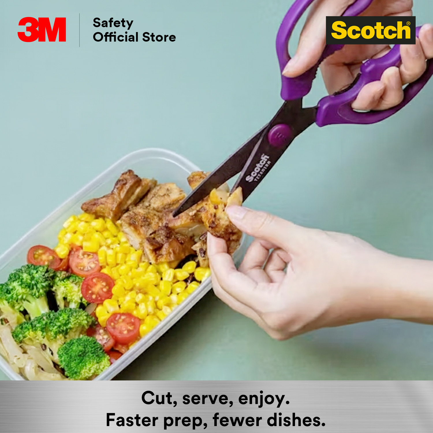 3M™ Scotch™ Detachable Titanium Kitchen Scissors KS-DT/ KS-DTR/ Food ...