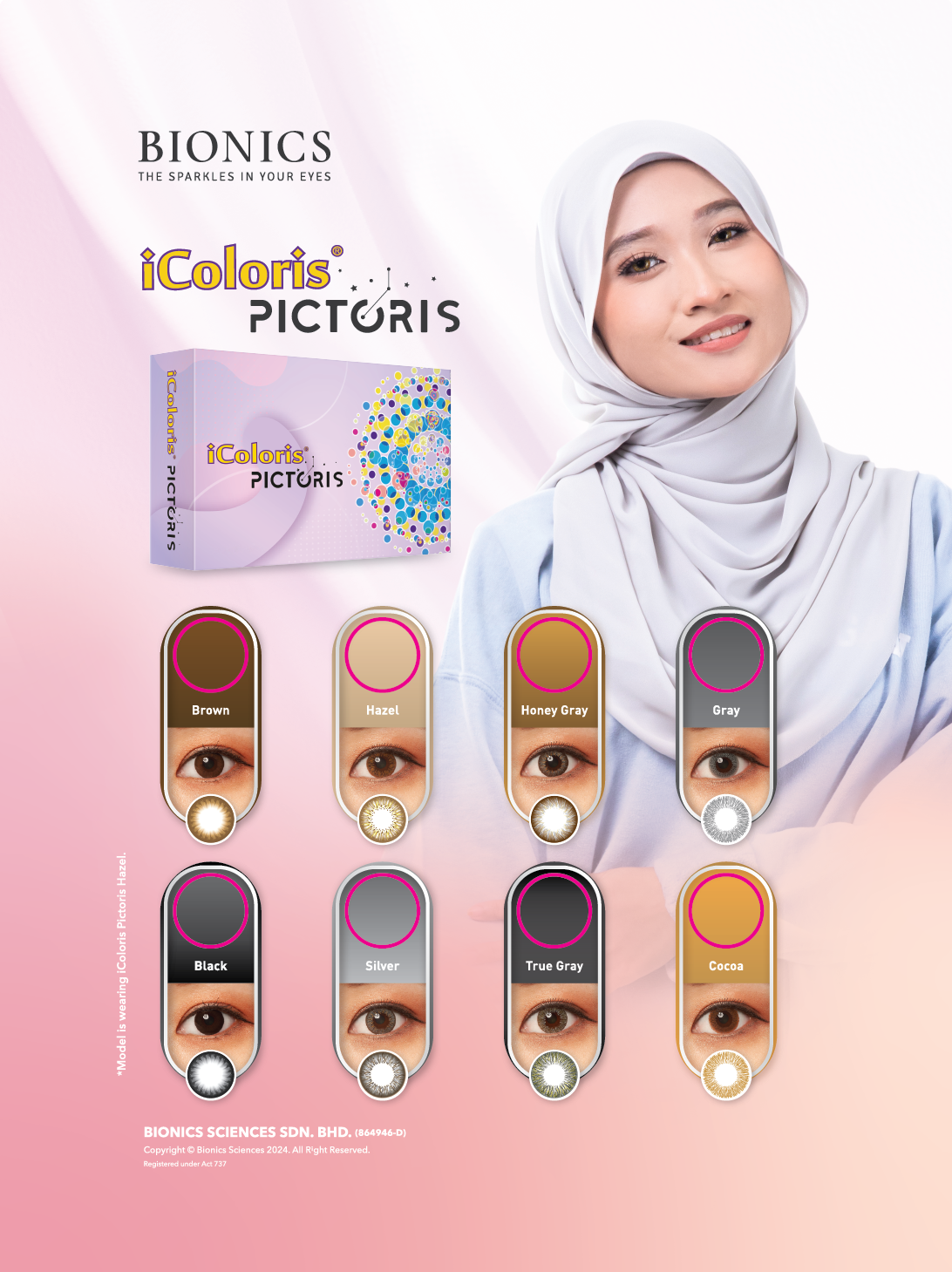 evo BIONICS iColoris PICTORIS Monthly Color Contact Lenses (2 pcs ...