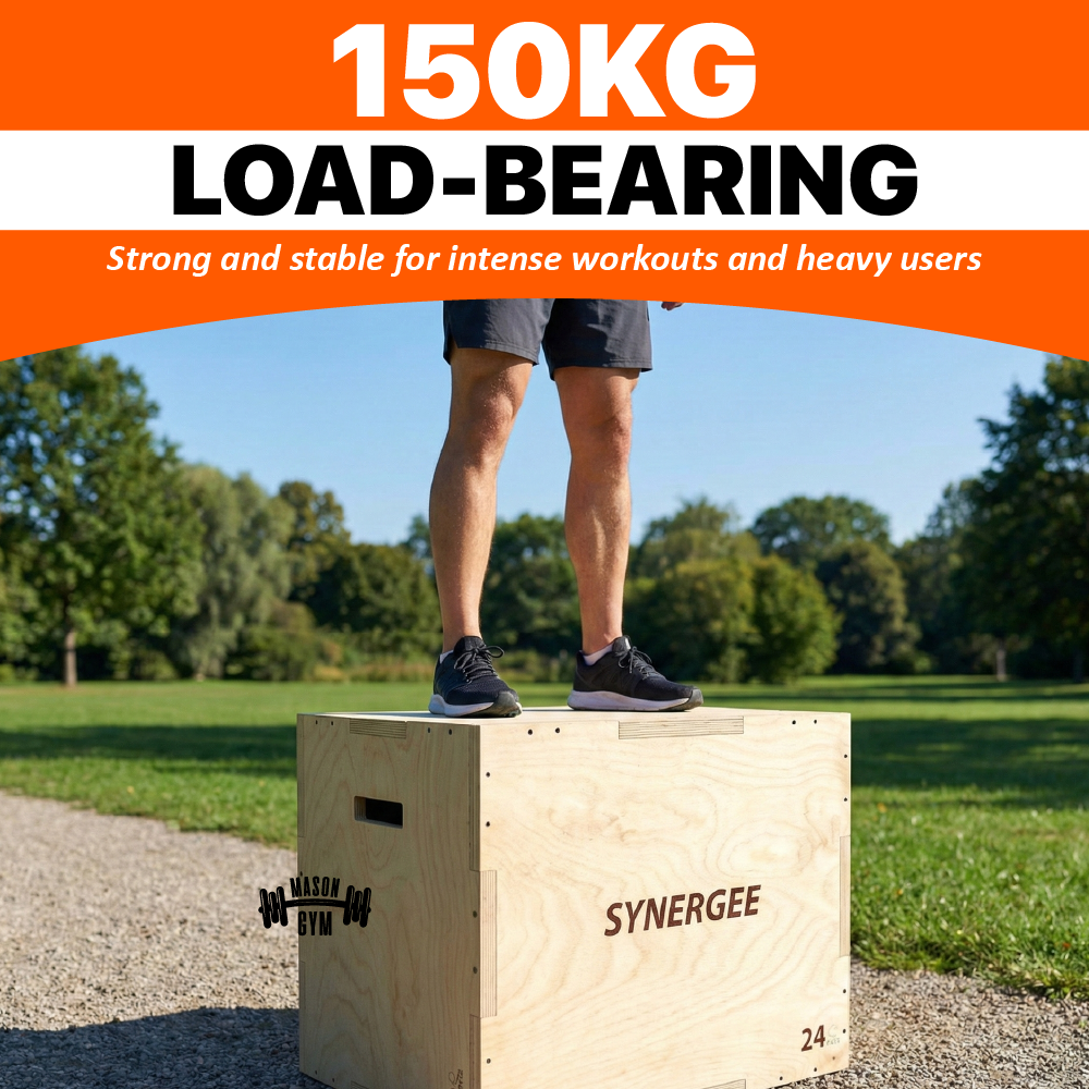 Plyometric Jump Box 3-in-1 Wooden Plyo Jumping Box Kotak Lompat Kayu ...