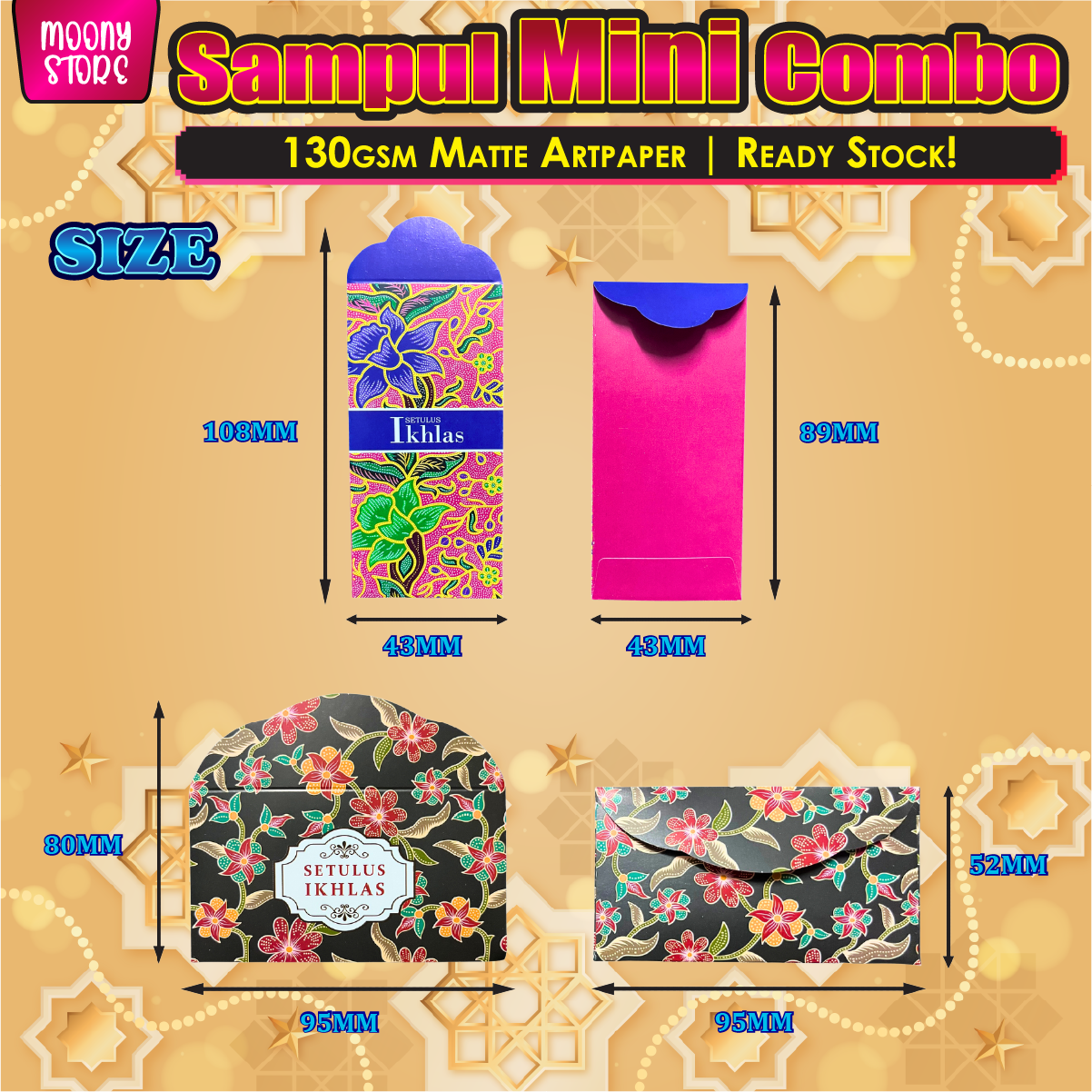 SAMPUL RAYA MINI 2026 | SET COMBO SALE | 130gsm | Viral Songket Batik ...