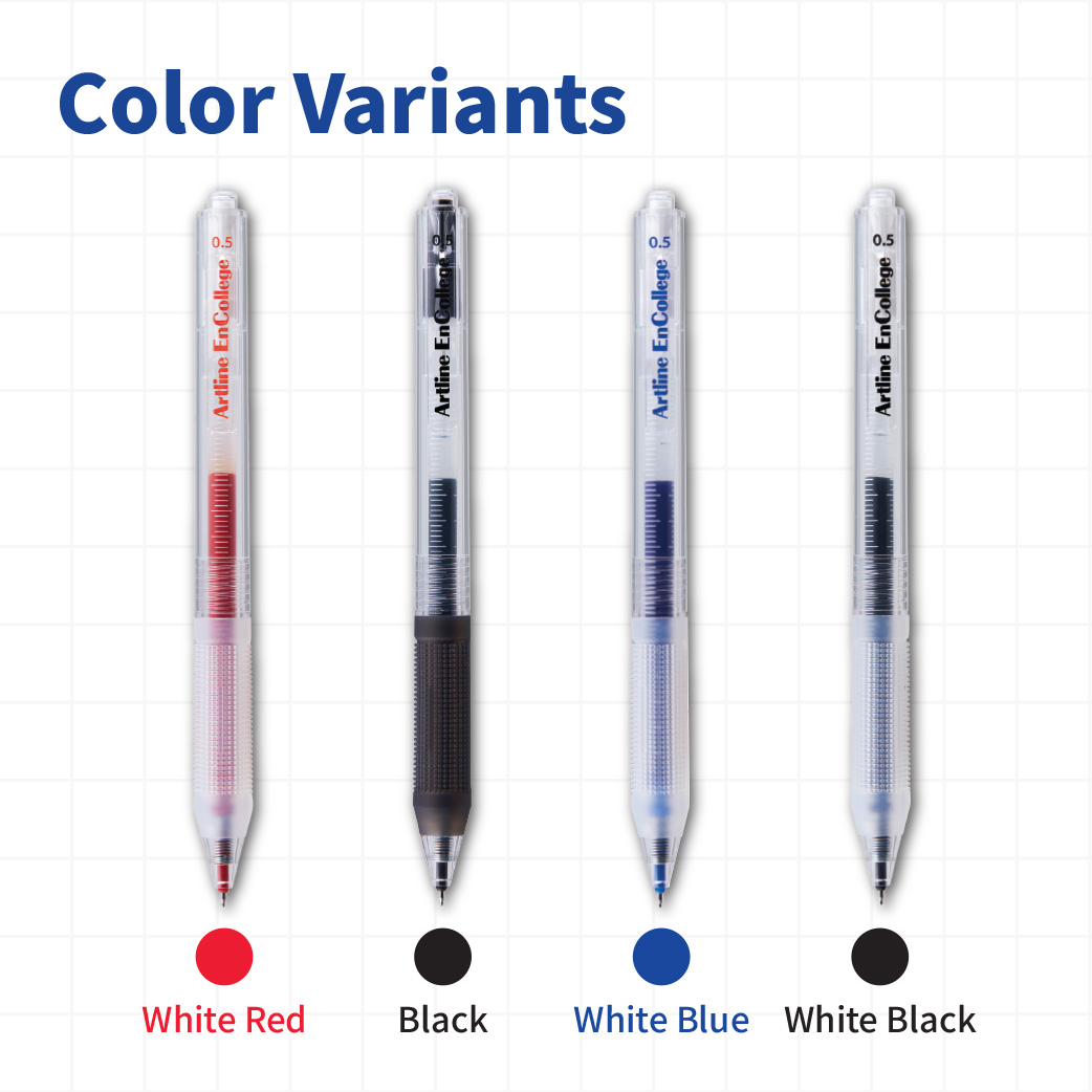 Artline EnCollege 0.5mm Gel Pen 4 Colours | Smooth Writing Gel Ink Pen ...