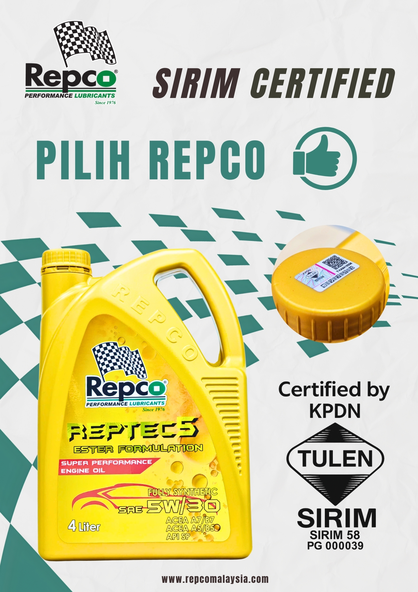 [SIRIM] Repco Classic 400 20W/50 API SJ/CF Engine Oil (4L) | Shopee ...