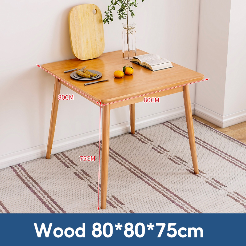 𝐓𝐀𝐁𝐋𝐄 𝐓𝐑𝐎𝐕𝐄 Solid Rubber Wood Dining Table Modern Minimalist Kitchen ...