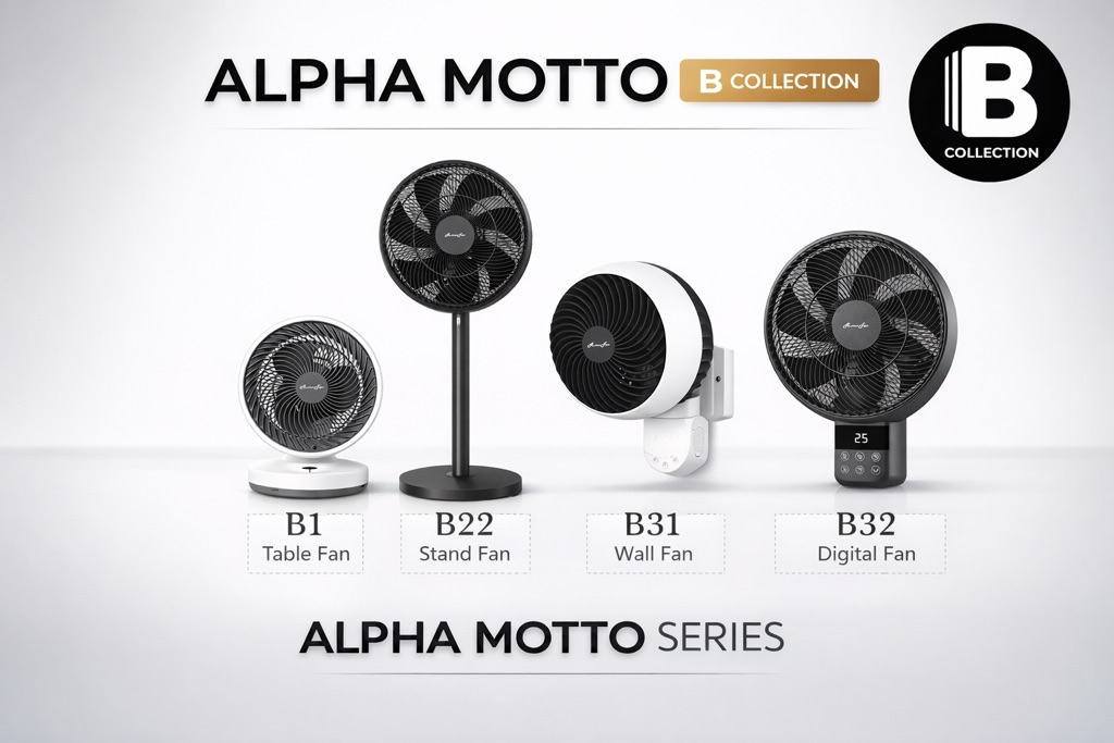 ALPHA Motto B Collection B1 / B22 / B21 / B31 / B32 Desktop Fan Stand ...