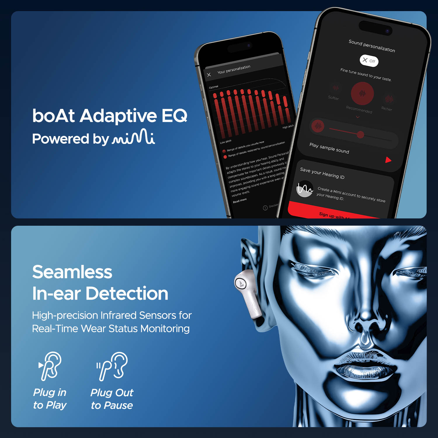 boAt Nirvana Ion ANC Wireless Earbuds 32dB ANC 120 Hrs Playback Bionic ...