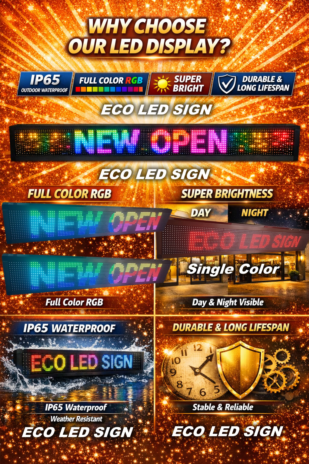 LED Signboard Display 2ft 3ft 4ft WiFi Programmable Scrolling Text LED ...