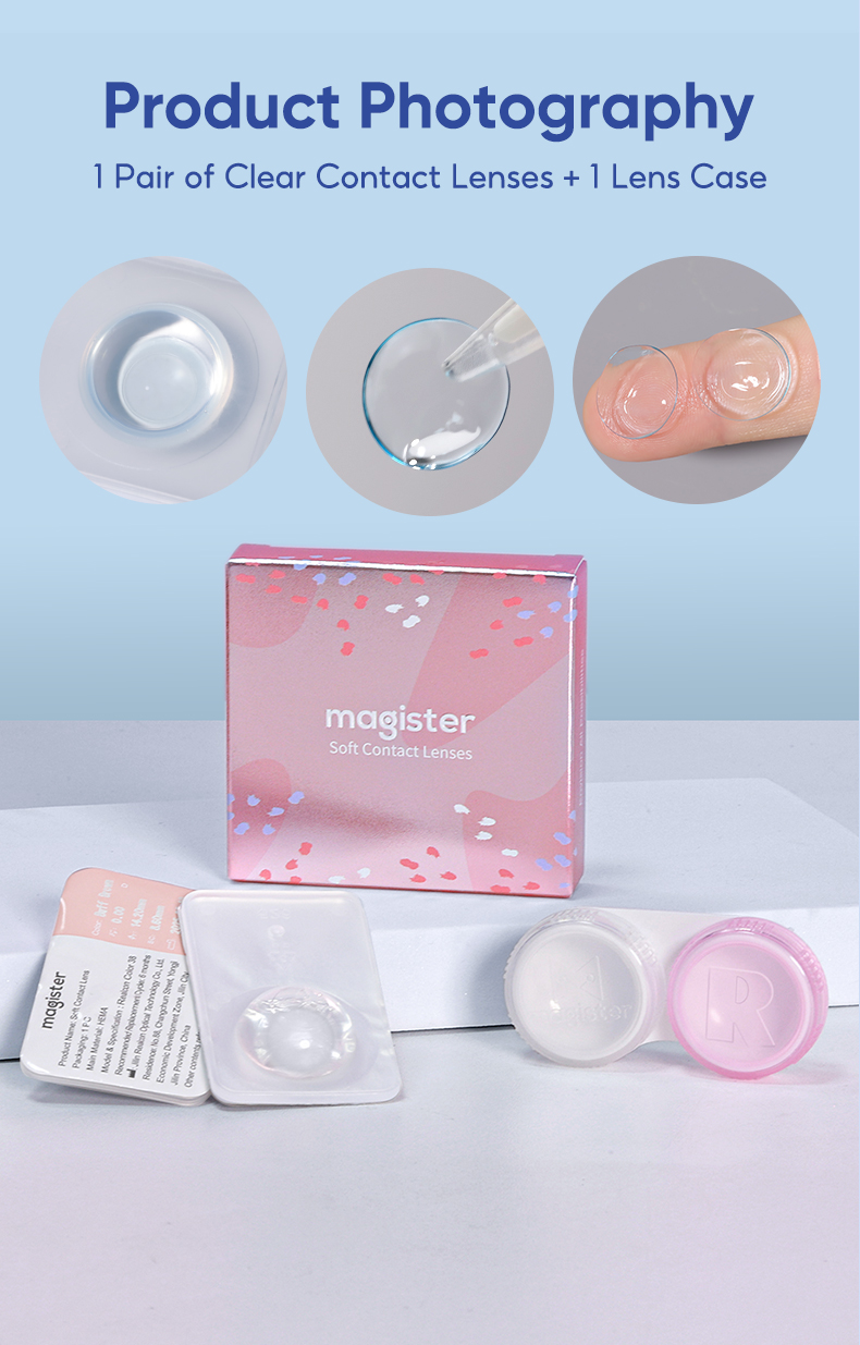 -1.00~-10.00 Magister Clear Contact Lens With Power 14.0MM Transparent ...