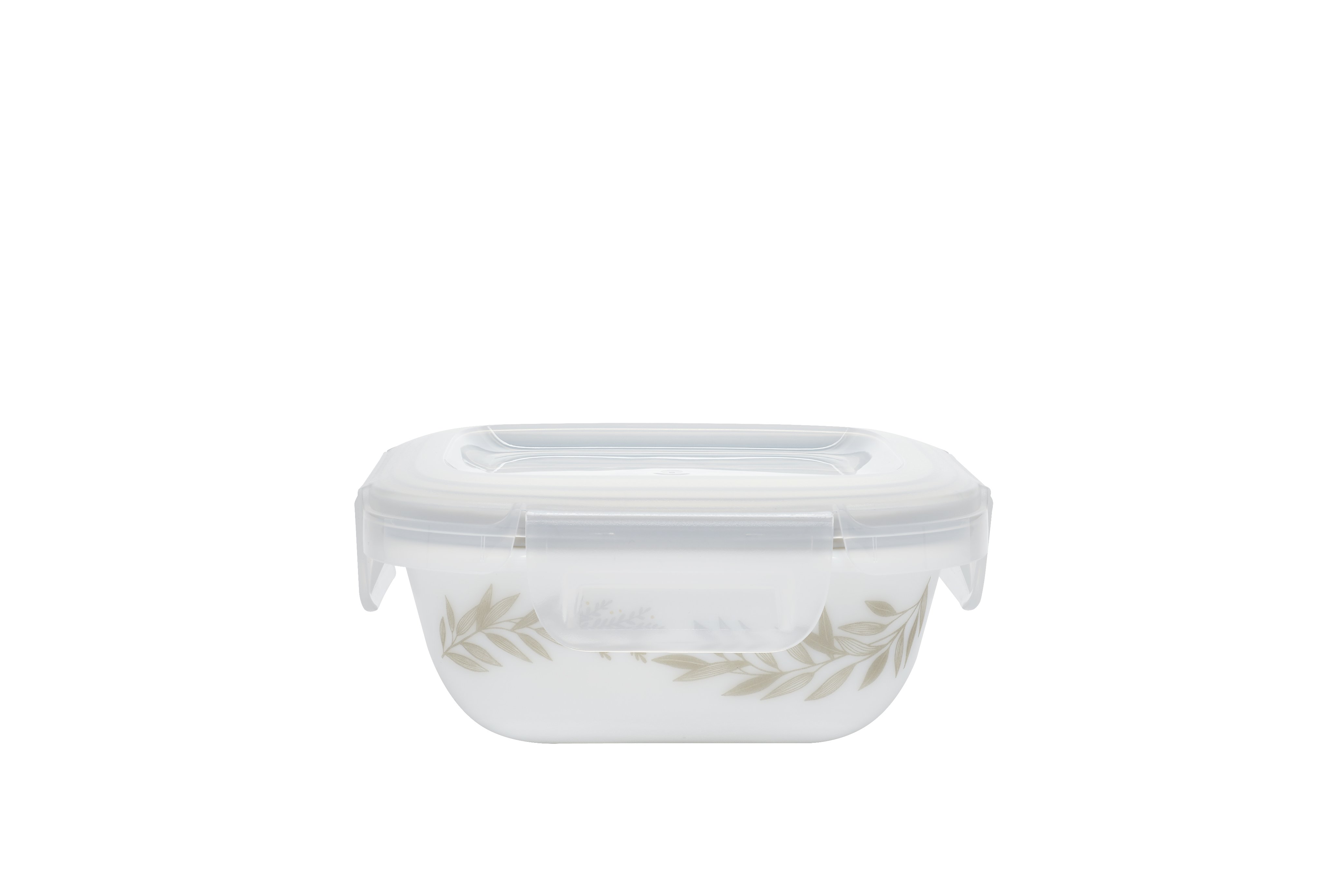 CORELLE Coordinates 3pcs Set [ Silver Crown Rectangular ] Milk Glass ...