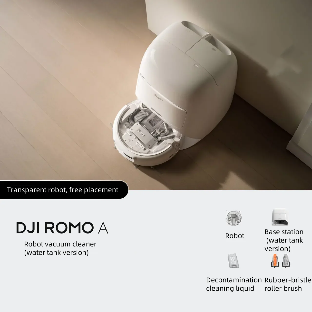 DJI ROMO - Robot Vacuum | Millimeter-Level Obstacle Sensing | 25,000 Pa ...