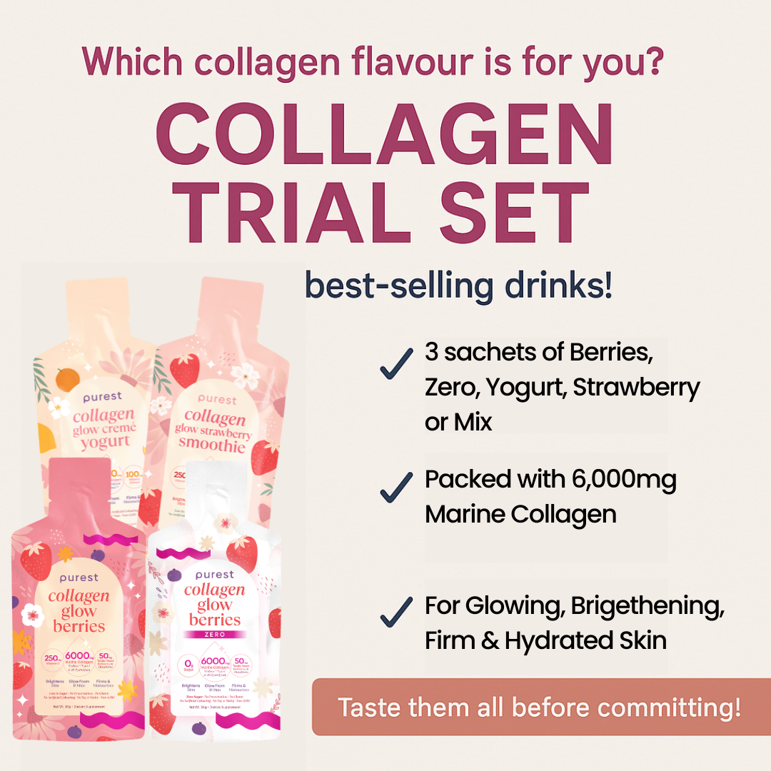 [Trial Set] Purest Co Collagen 4 Flavors (6,000mg Collagen | Glowing ...