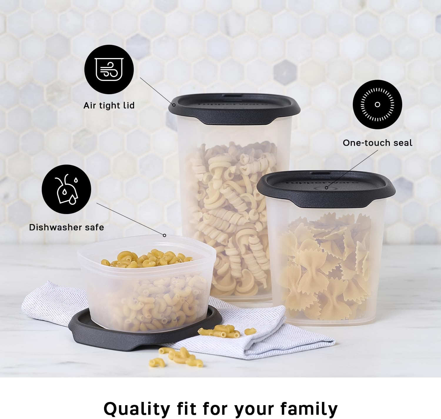 Tupperware One Touch Fresh 540ML 1.1L 1.8L 2.85L Airtight Canister Food ...