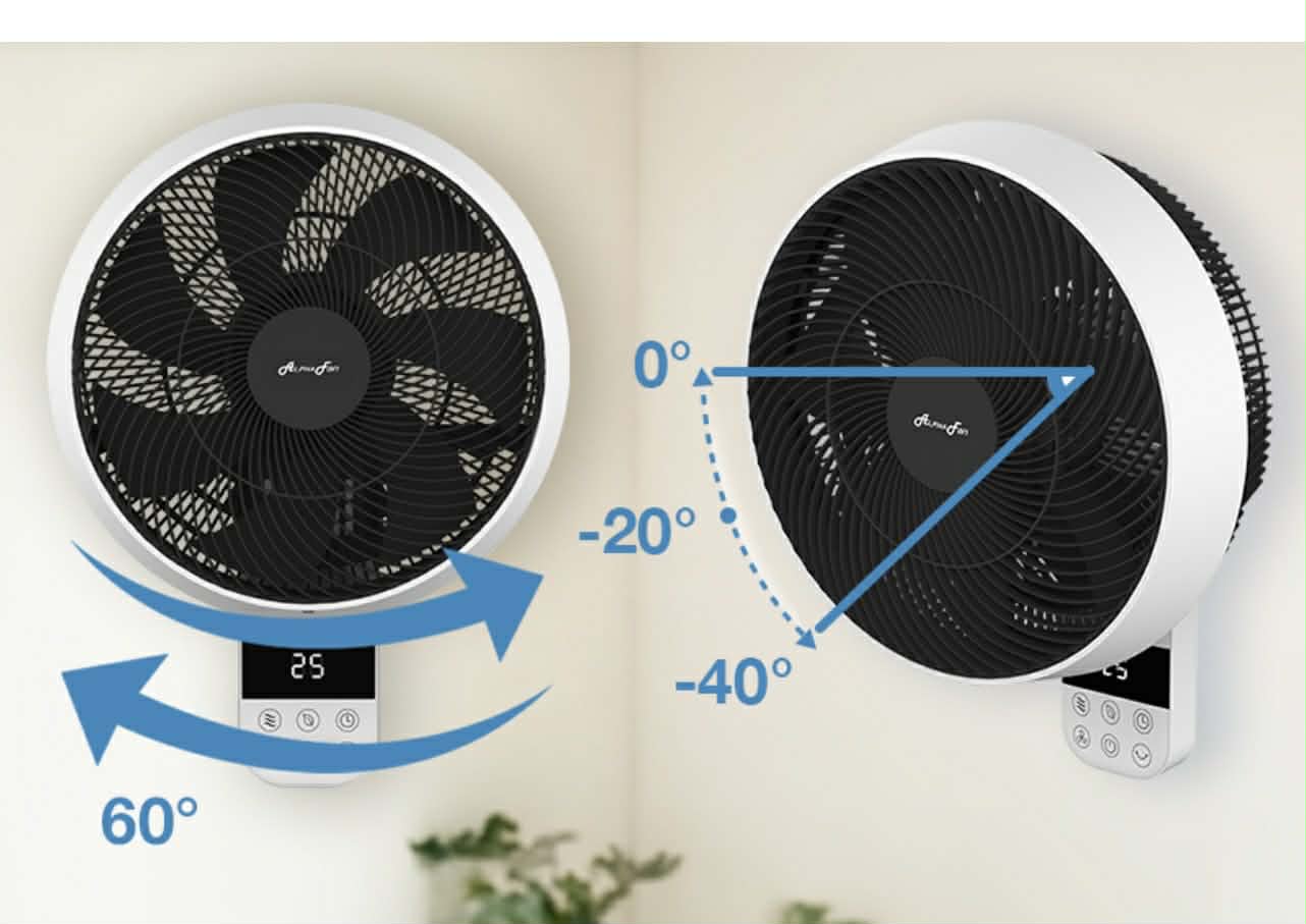 ALPHA MOTTO B32 Wall Fan 14 inches Blades 10 Speeds with Remote Control ...