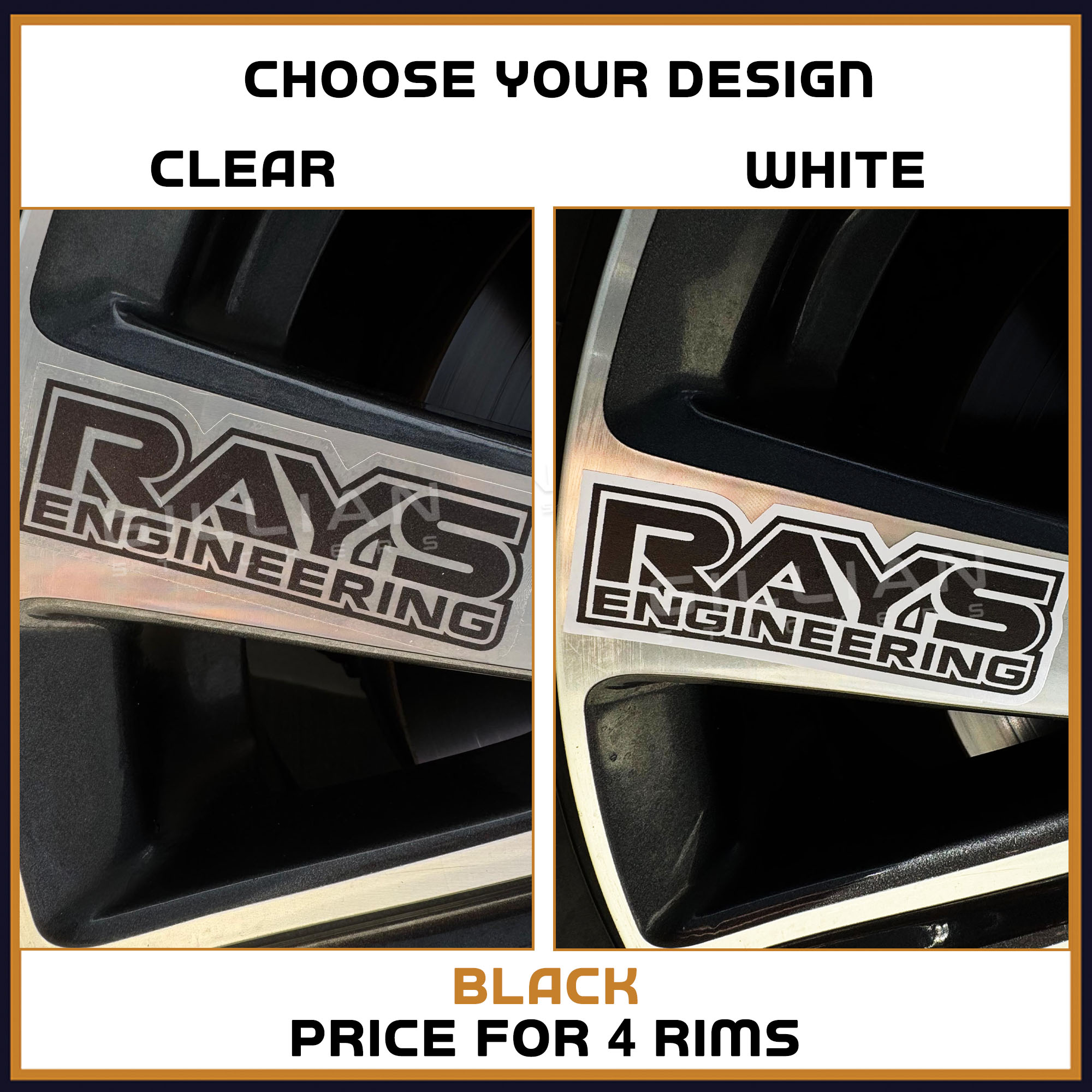 STICKER CAR SPORT RIM RAYS ENGINEERING TE37 (RAYS VOLK RACING WHEEL ...