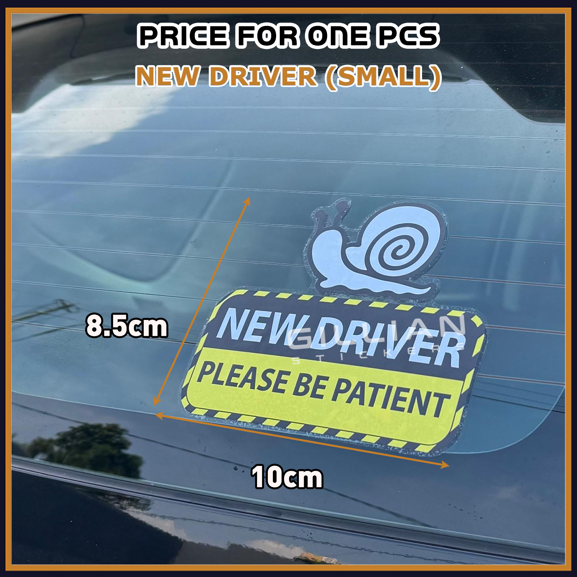 Car Sticker Student Driver Learning to Drive License Lesen P Pelajar ...