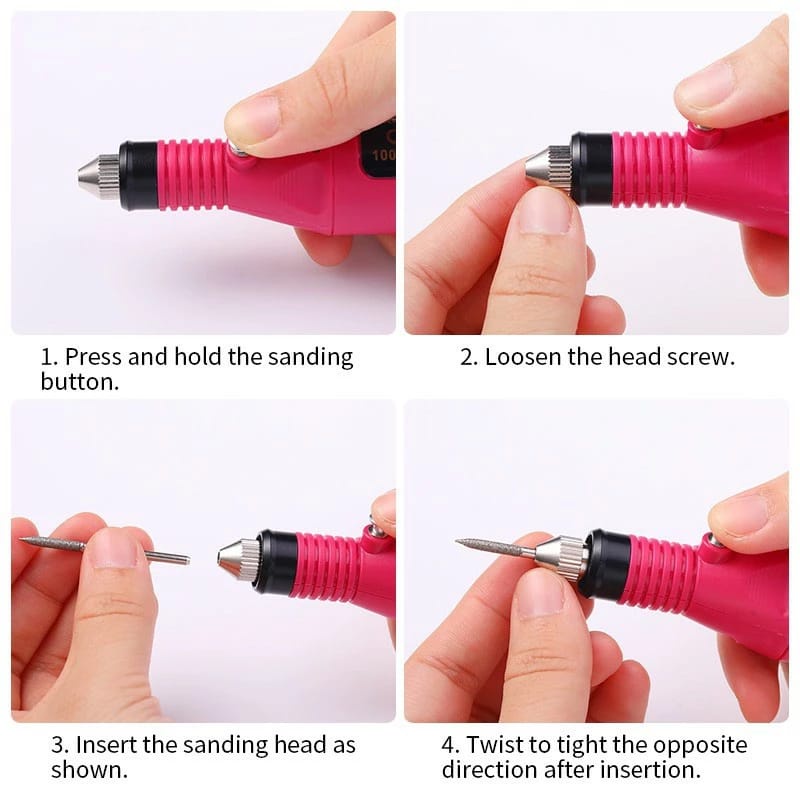 Nail.world Nail Drill Machine Electric Nail Grinder Manicure Pedicure ...