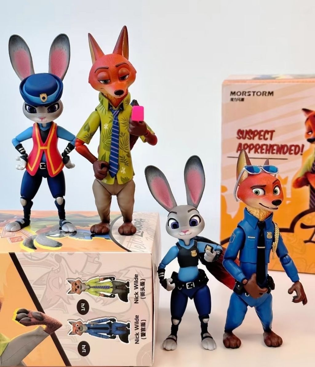 (RARE) ZOOTOPIA JUDY HOPPS & NICK WILDE action figure (MORTSORM ...