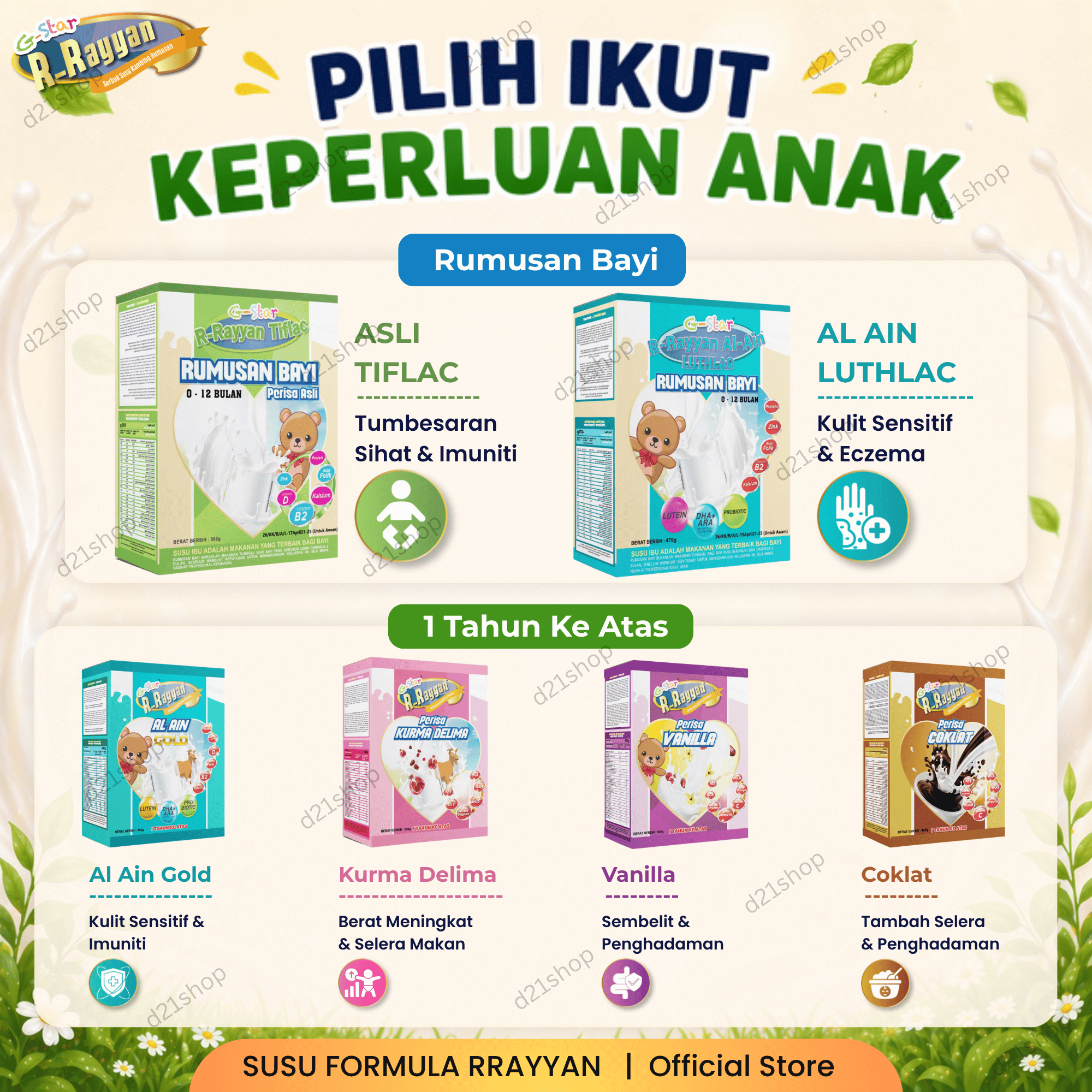 Susu Kambing R-Rayyan | Rumusan Bayi | Wholesale Mix Perisa | Asli ...