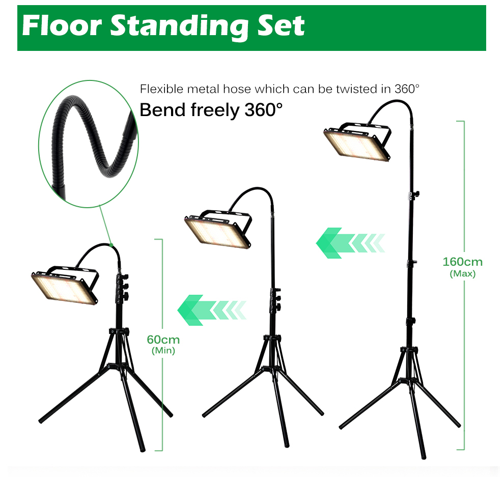 Full Spectrum LED Grow Light with Stand 50W 100W 150W Plant Lamp For ...