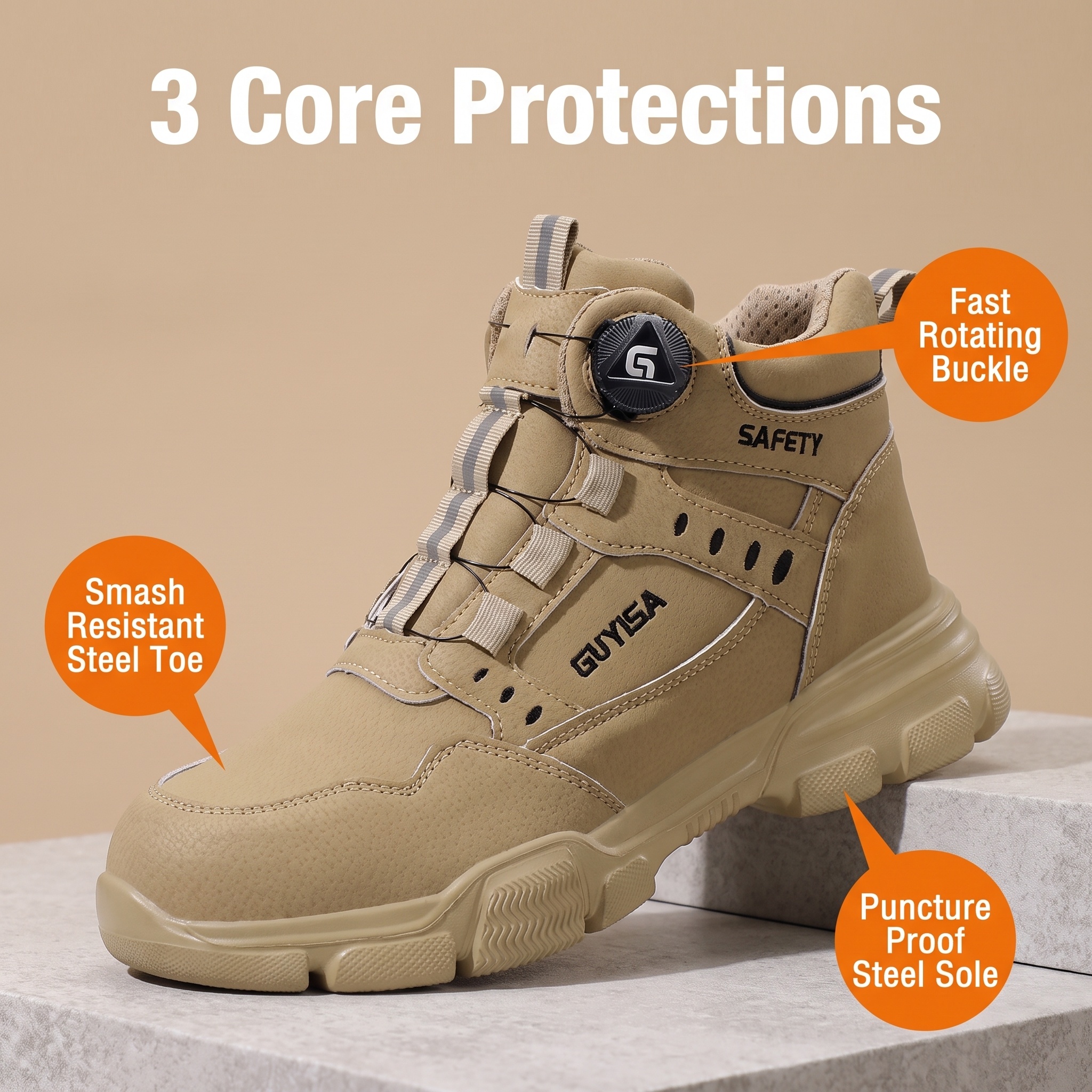 HOHEWEG Anti-Slip Industrial Safety Shoes Impact Resistant Steel Toe ...