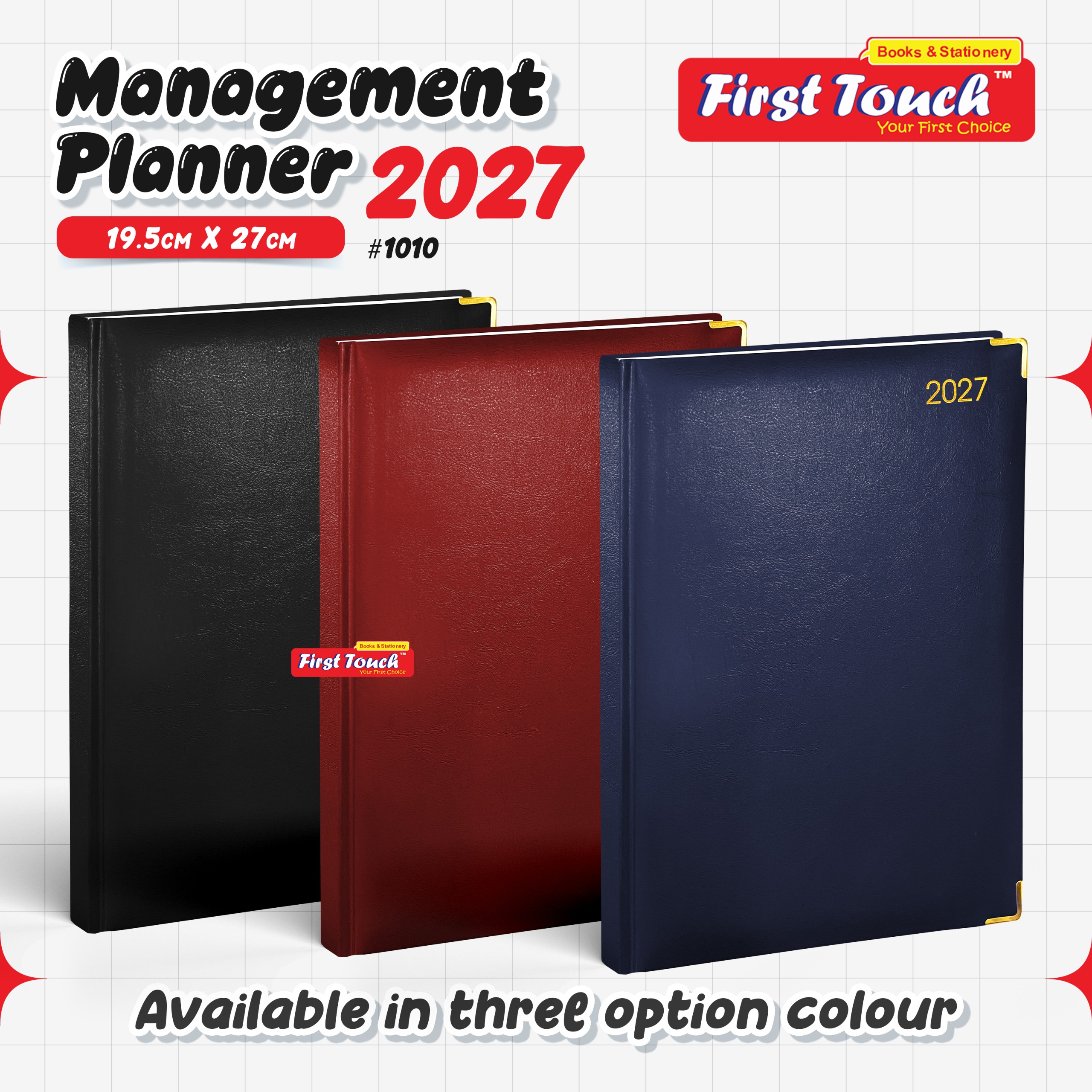 DIARY 2027 Management Diary UNI Thick Size A4 Diary Planner with Hard ...