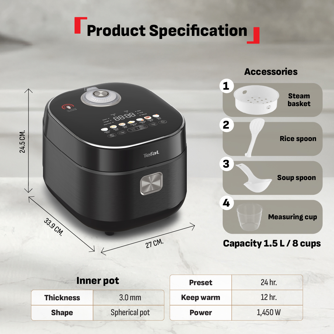 Tefal Far Infrared IH Rice Cooker (1.5L) RK8868 | Shopee Malaysia