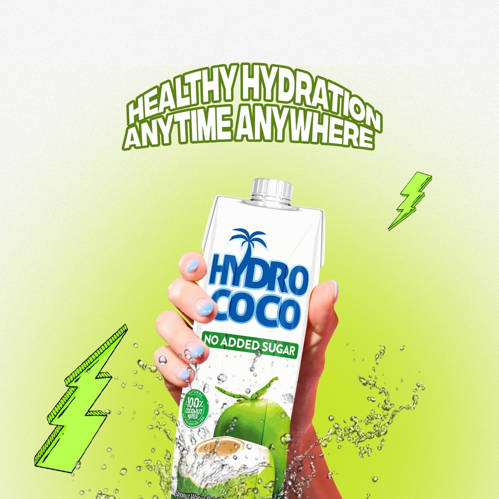 Hydro Coco Air Kelapa Original 330/500ml Made from Real & Natural ...