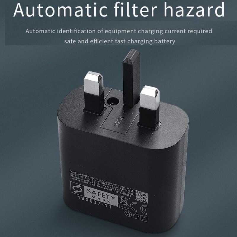 For Sam Galaxy Compatible Super Fast Charge Travel Adapter (25W) With ...
