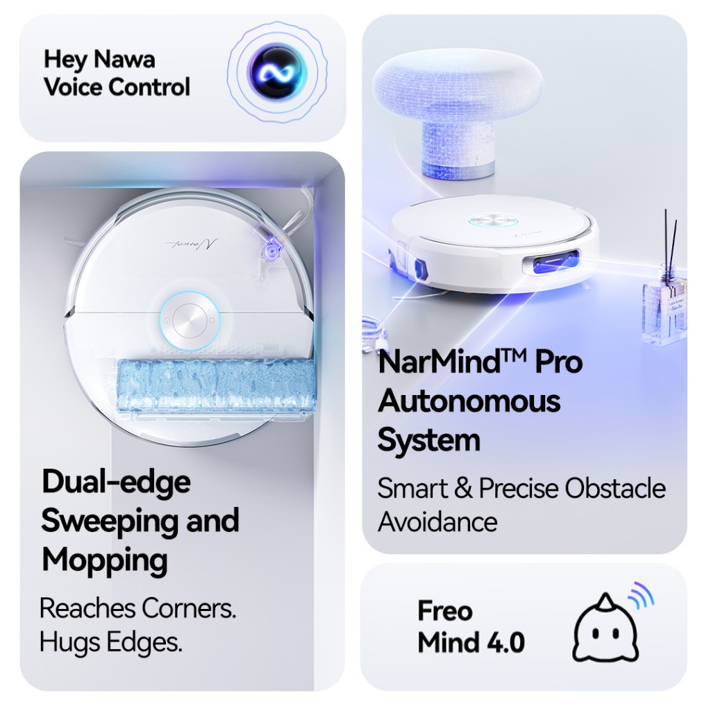 Narwal Flow Robot Vacuum Mop Self Cleaning Base Smart Navigation Pet ...
