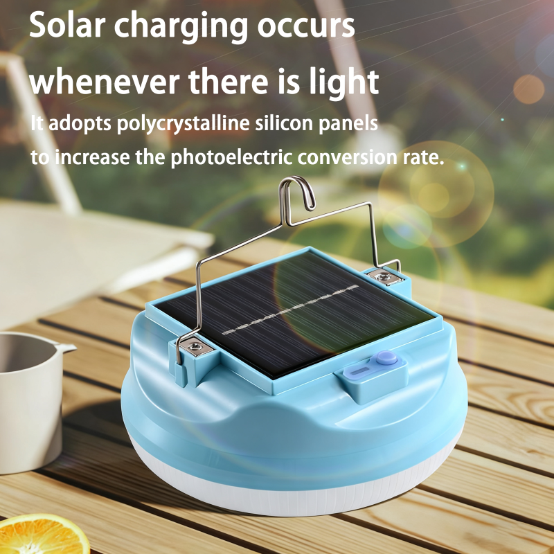 Solar Charge LED Light 2in1 Emergency Lamp Camping Light 350W Lampu ...